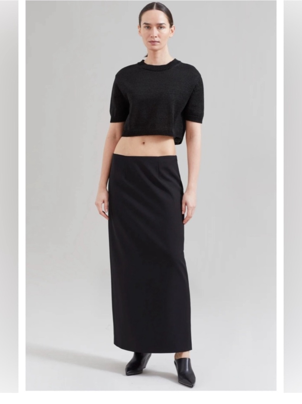 The Frankie Shop Black Demi Maxi Pencil Skirt - Picture 2 of 10
